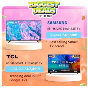 BIGGEST DEALS OF THE YEAR TVs