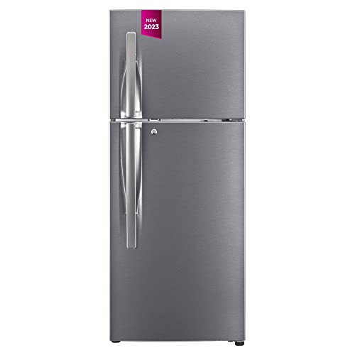 LG 240 L 2 Star Smart Inverter Frost-Free Double Door Refrigerator (GL-S292RDSY, Dazzle Steel, Convertible, Gross Volume – 260 L)